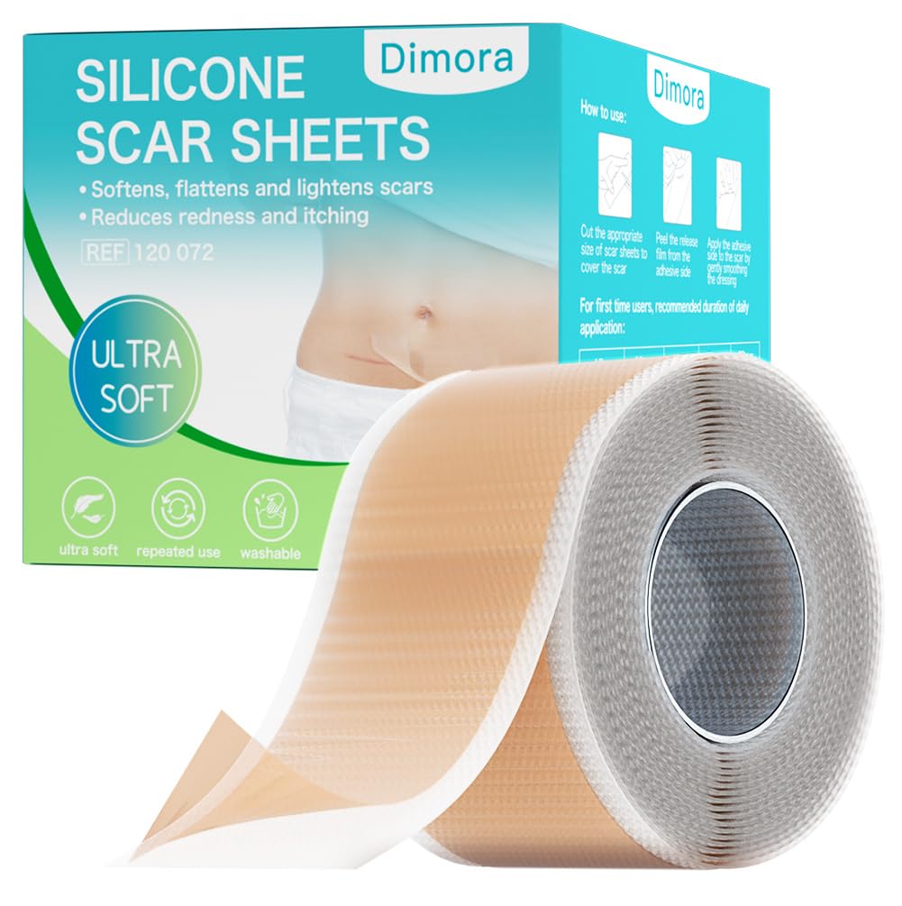 Dimora - Hojas de silicona para cicatrices de grado médico, rollo d...