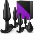 5 piezas de juego de tapones anales de silicona, kit de entrenamien...