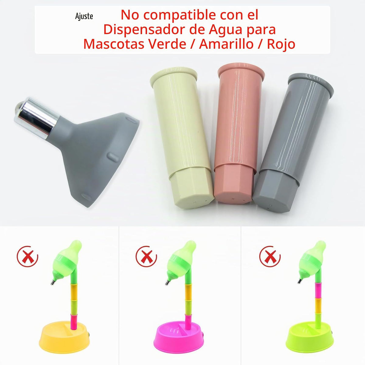 NACOCO Dispensador de agua de pie para mascotas, poste desmontable...