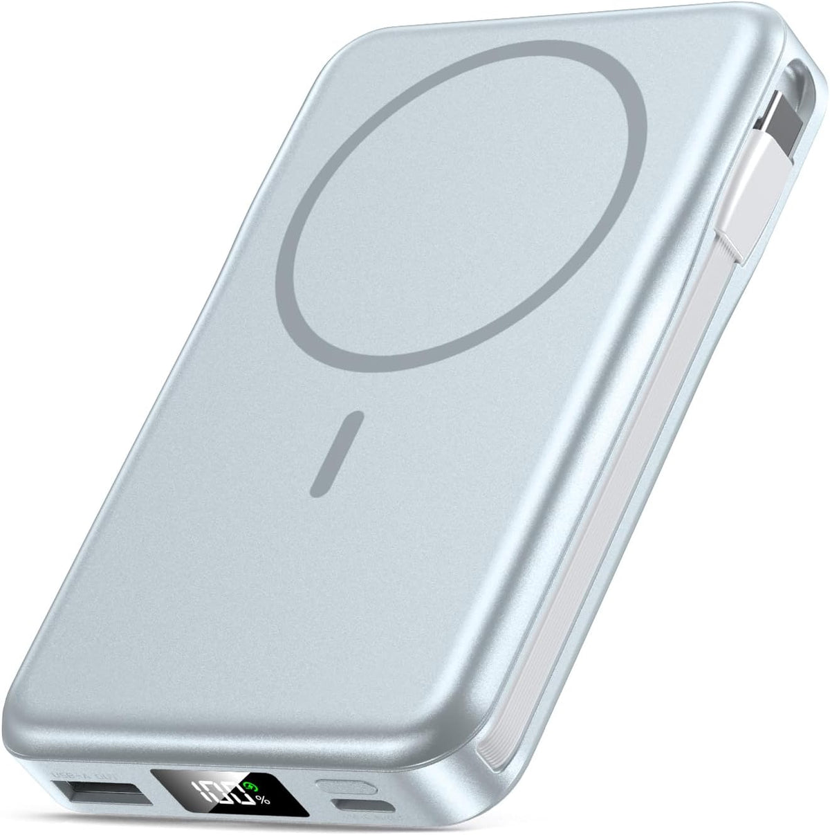Aobbow Cargador portátil magnético, paquete de batería MagSafe de 1...