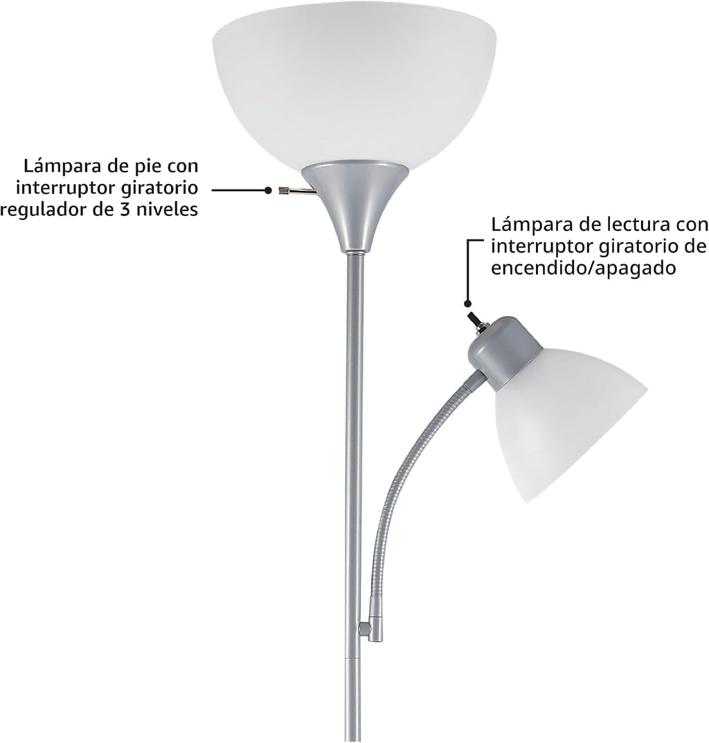 Globe Electric 67134 72 pulgadas Torchiere - Lámpara de pie con luz...