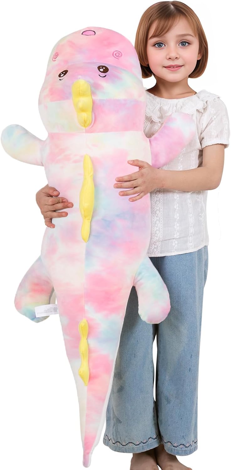 Tianmihou Almohada de peluche gigante de dinosaurio de 40 pulgadas,...