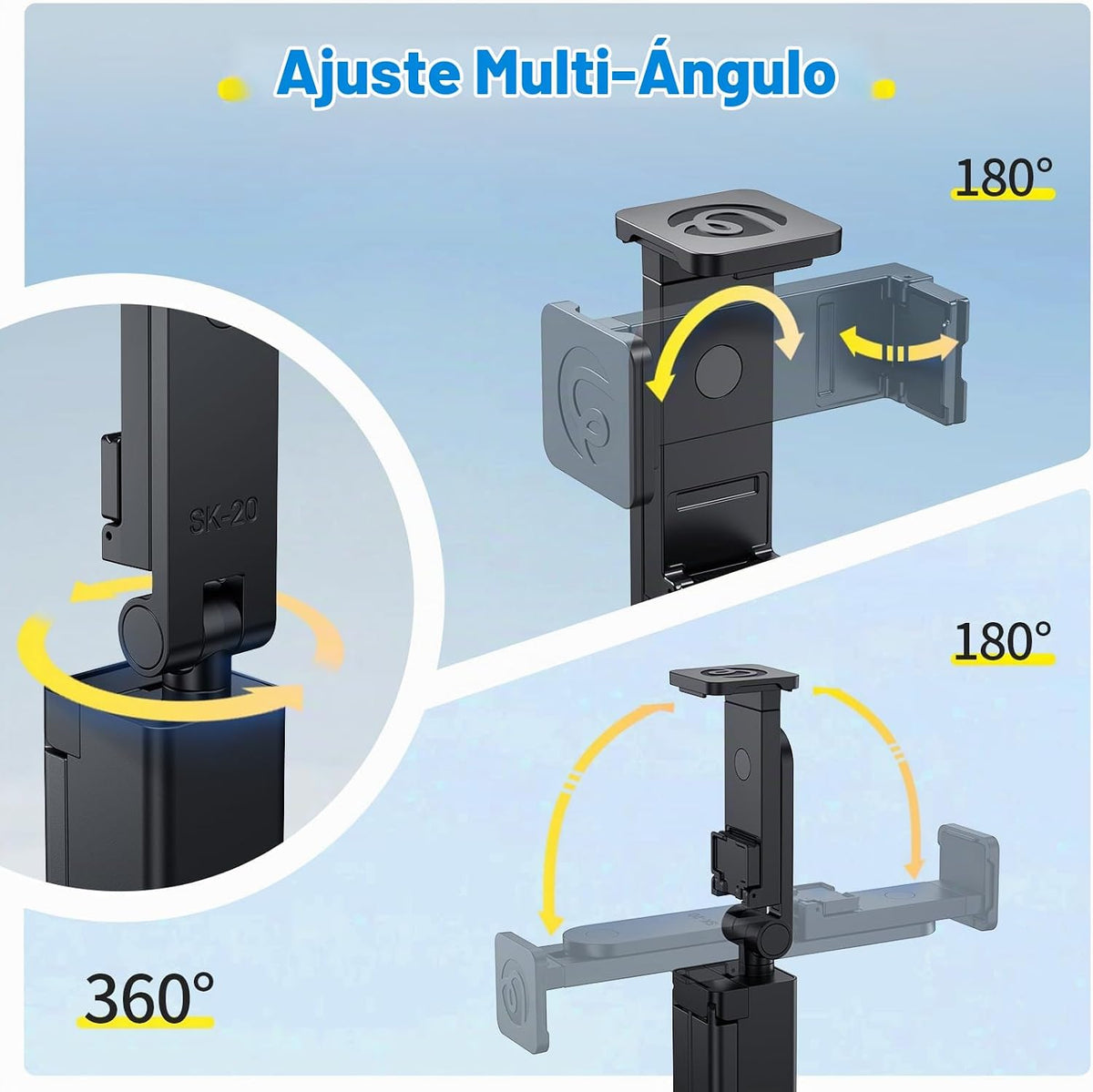 ULANZI SK-20 Soporte ajustable para teléfono móvil para escritorio,...