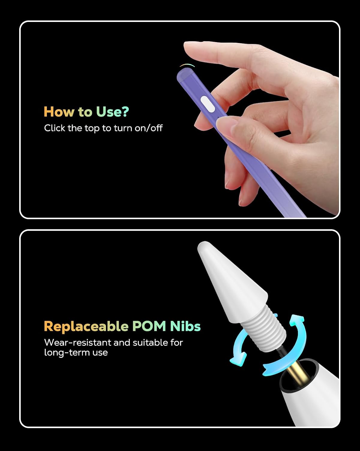 MoKo Pencil para iPad(A16) 11.ª y 10.ª generación, carga rápida USB...