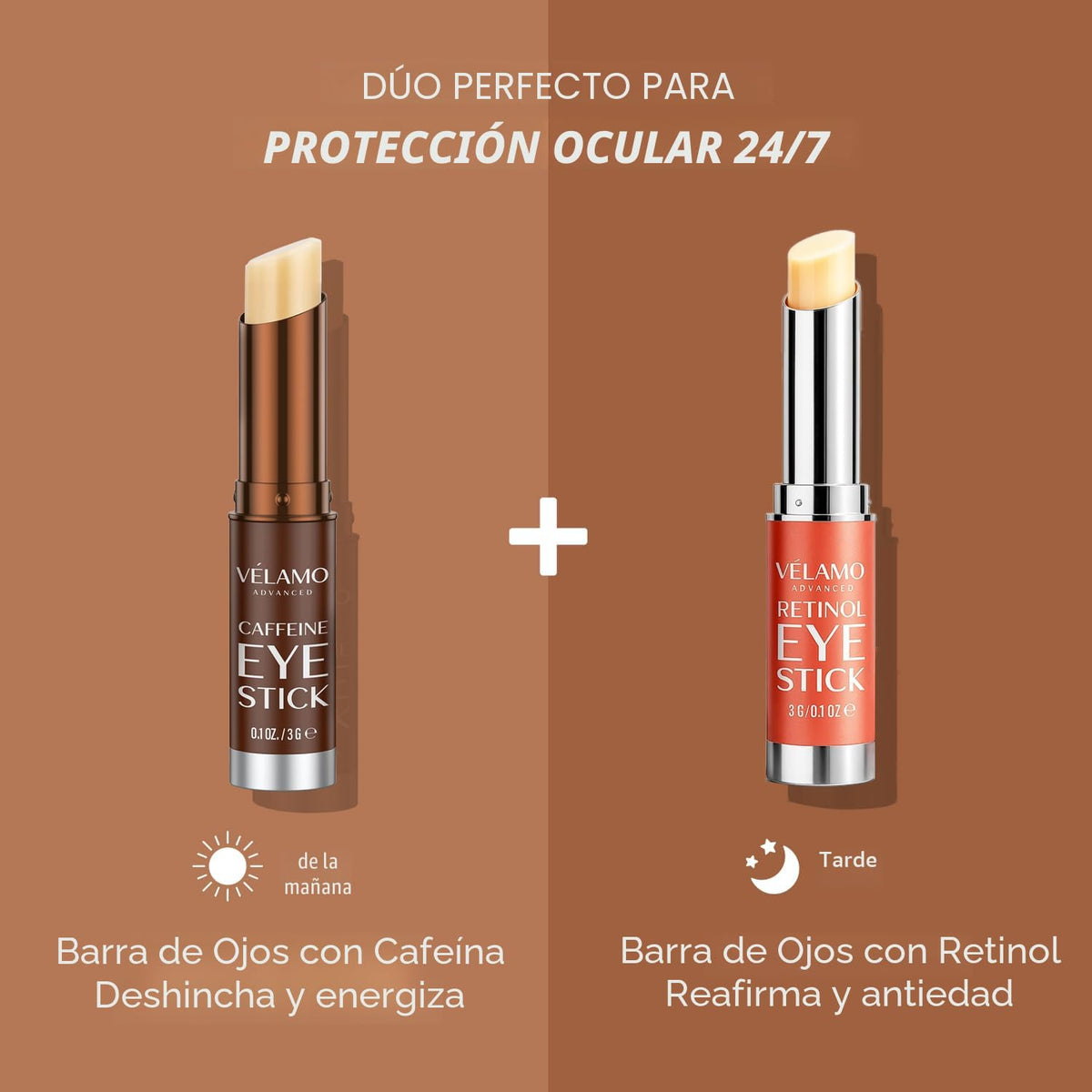 VELAMO ADVANCED Barra de ojos con retinol: bálsamo renovador y reaf...