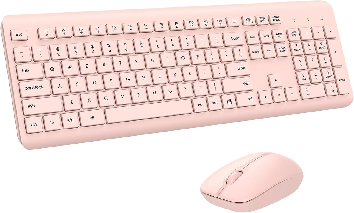 Combo de Teclado y Ratón Inalámbrico, Teclado y Ratón Ergonómico Si...
