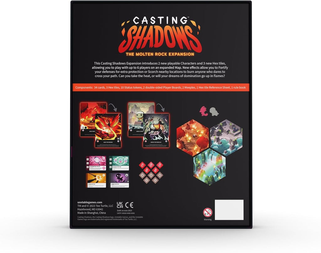 Unstable Games - Casting Shadows: Expansión Molten Rock - Diseñado...