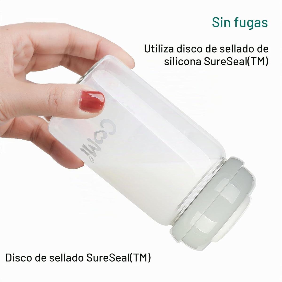 COMI Botella de Vidrio de Cuello Ancho para Recolección y Almacenam...
