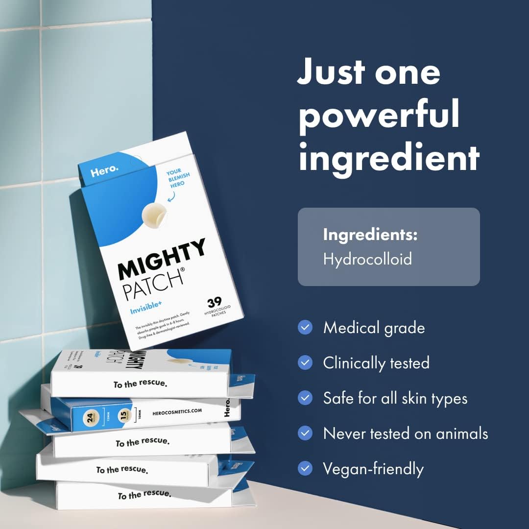 Mighty Patch Paquete Invisible+ &amp; Surface - Parches para el acn...