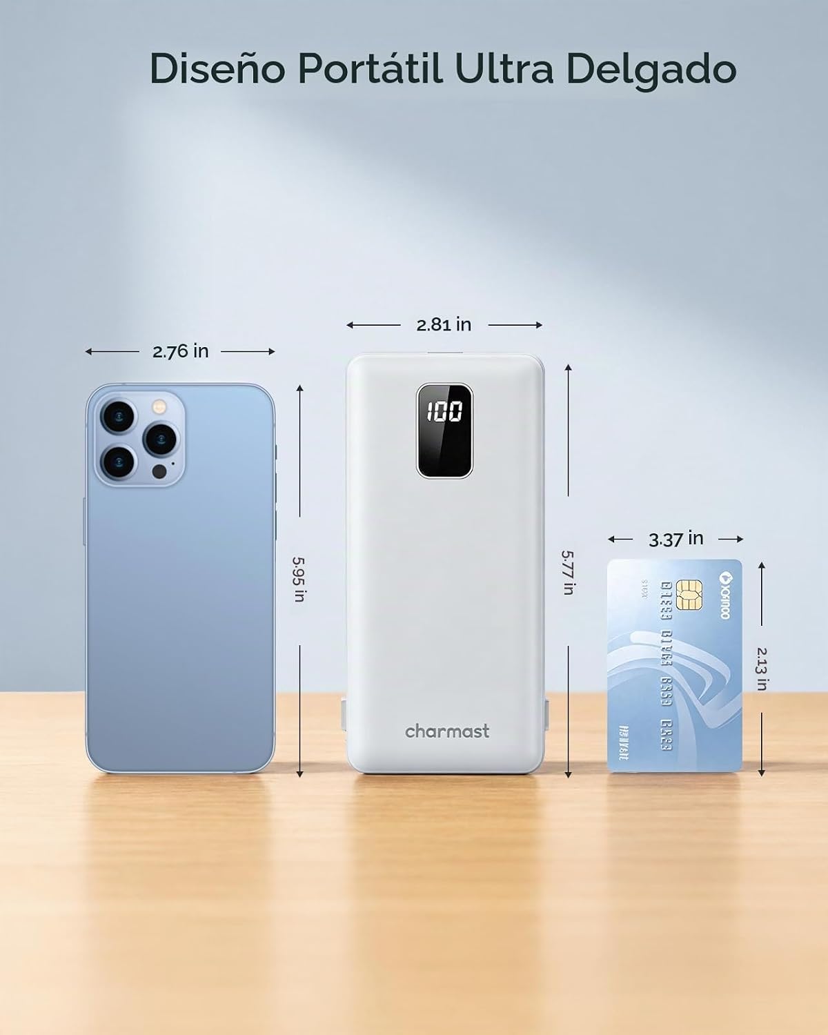charmast Banco portátil 10000mAh del poder del cargador con el ench...