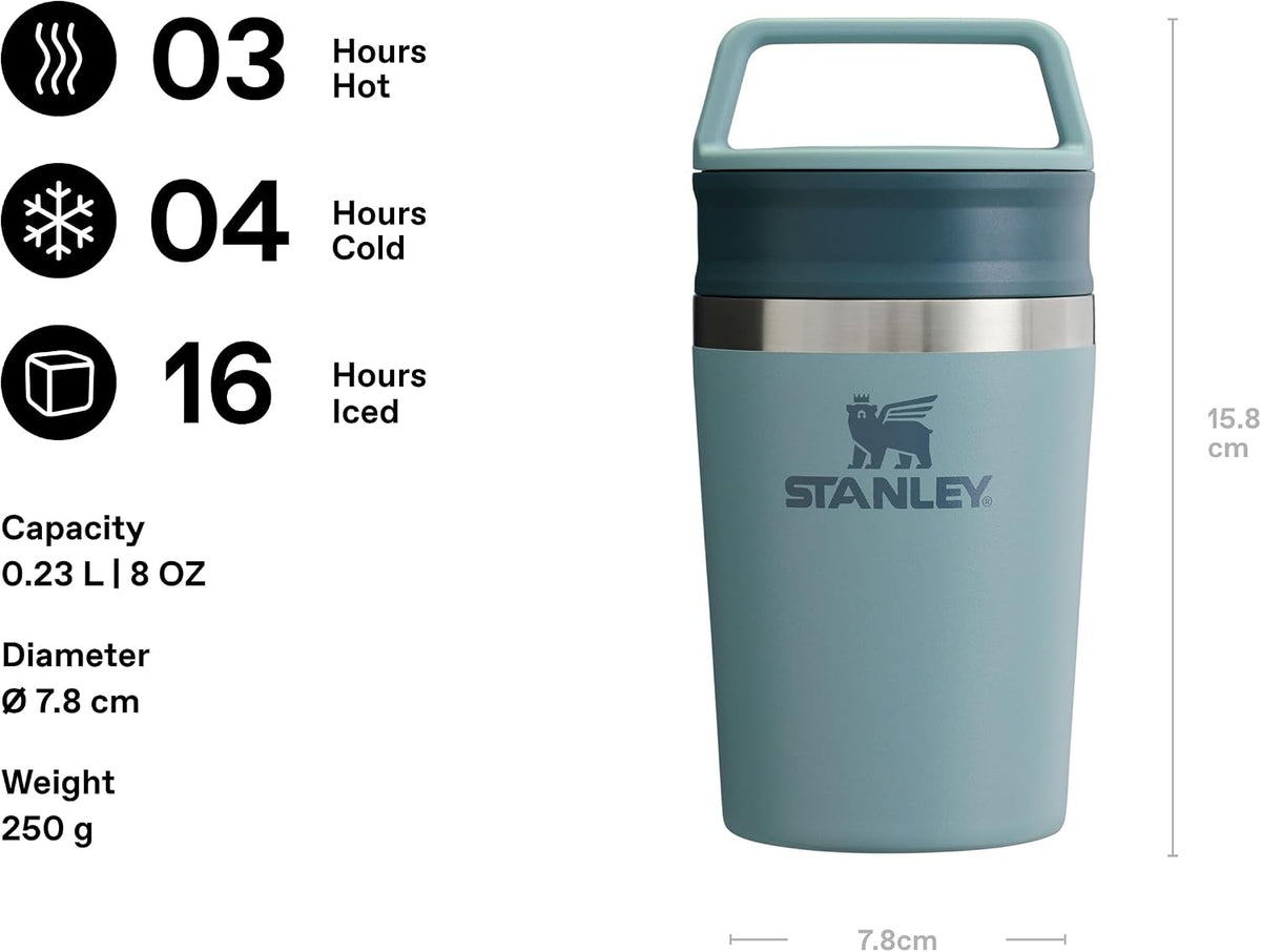 STANLEY 1913 Cafe to-Go Taza de Viaje 0.23L - Shale | Mantiene 3 ho...