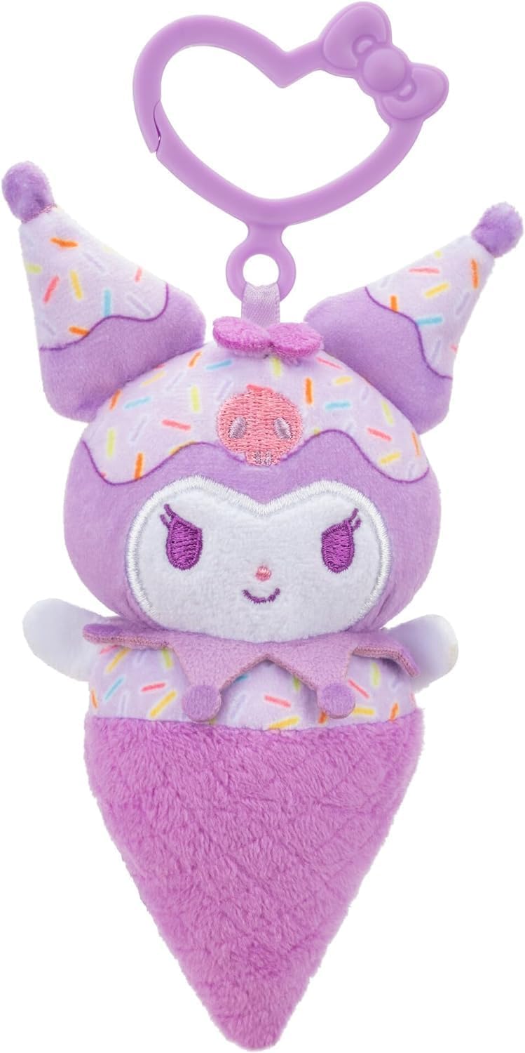 Hello Kitty and Friends - Paquete de 4 peluches con clip de helado...