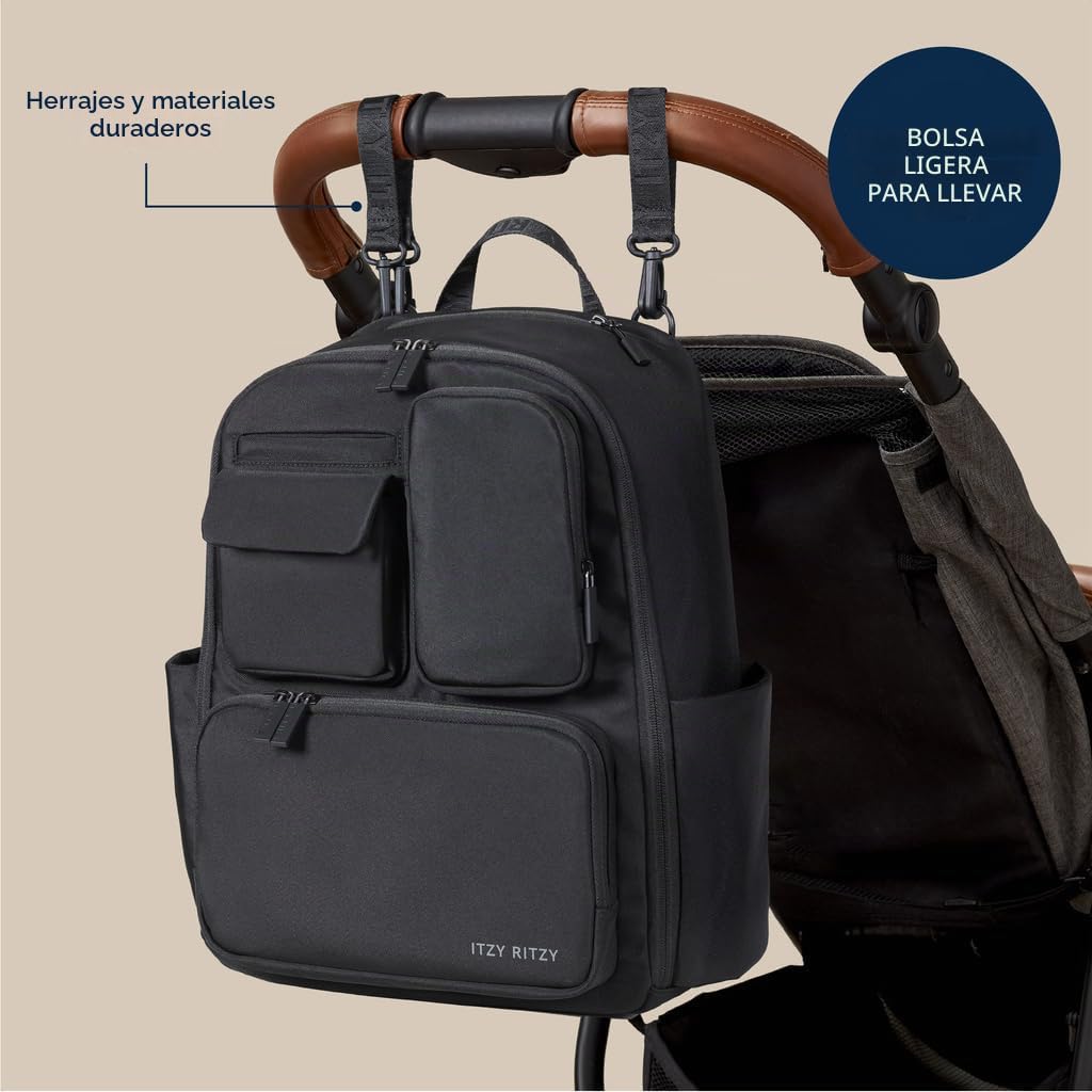 Itzy Ritzy Mochila para Pañales Utilitaria \u2013 Cuenta con 17 Bol...