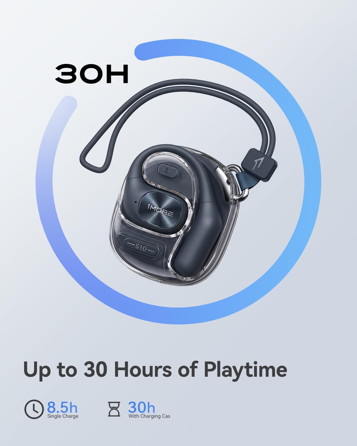 1MORE Auriculares de oído abierto, auriculares inalámbricos para co...