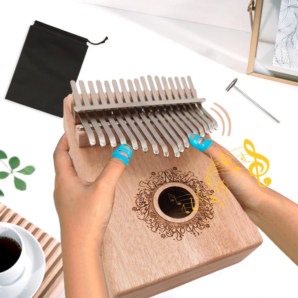 WUQIMUSC Kalimba - Piano de pulgar portátil de 17 teclas, piano de...