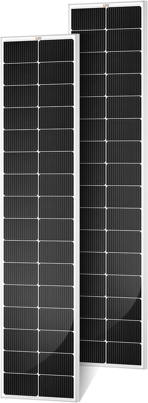 RICH SOLAR MEGA 130 Slim - Paquete de 2 paneles solares monocristal...
