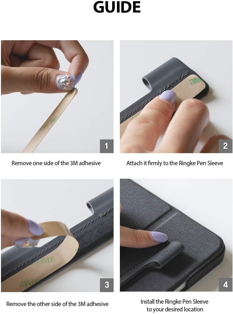 Ringke Funda para bolígrafo, color gris carbón, diseñada para Apple...
