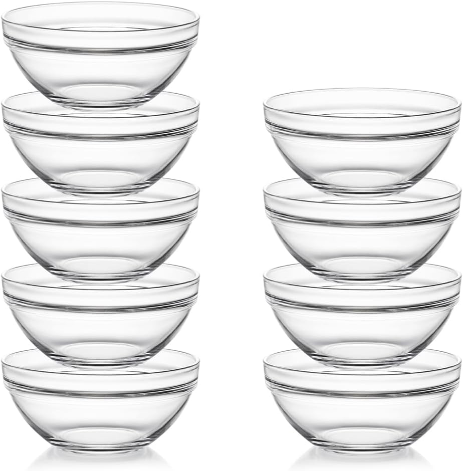Sweejar Juego de cuencos de vidrio pequeños de 4 pulgadas, cuencos...