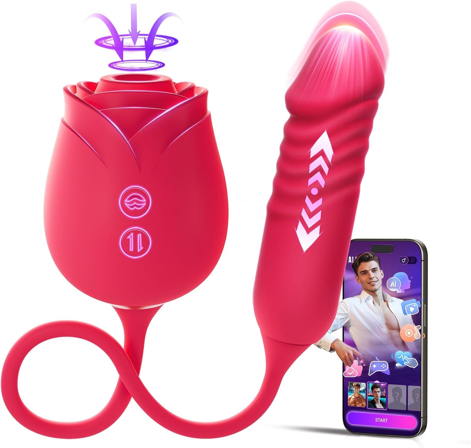 MOOLIGIRL Juguete de Rosa para Mujeres, Juguetes Sexuales, Vibrador...