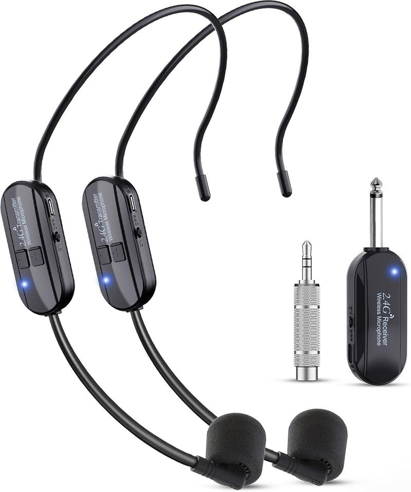 Auriculares con Micrófono Inalámbrico Doble Profesional: Cabezal de...