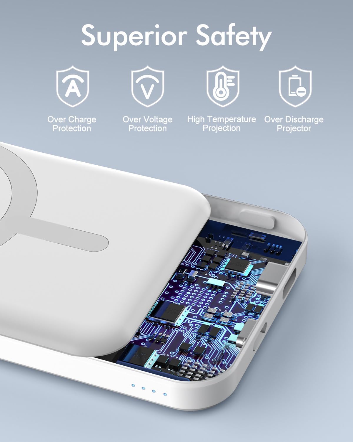 podoru para MagSafe Power Bank 5000mAh, cargador portátil magnético...