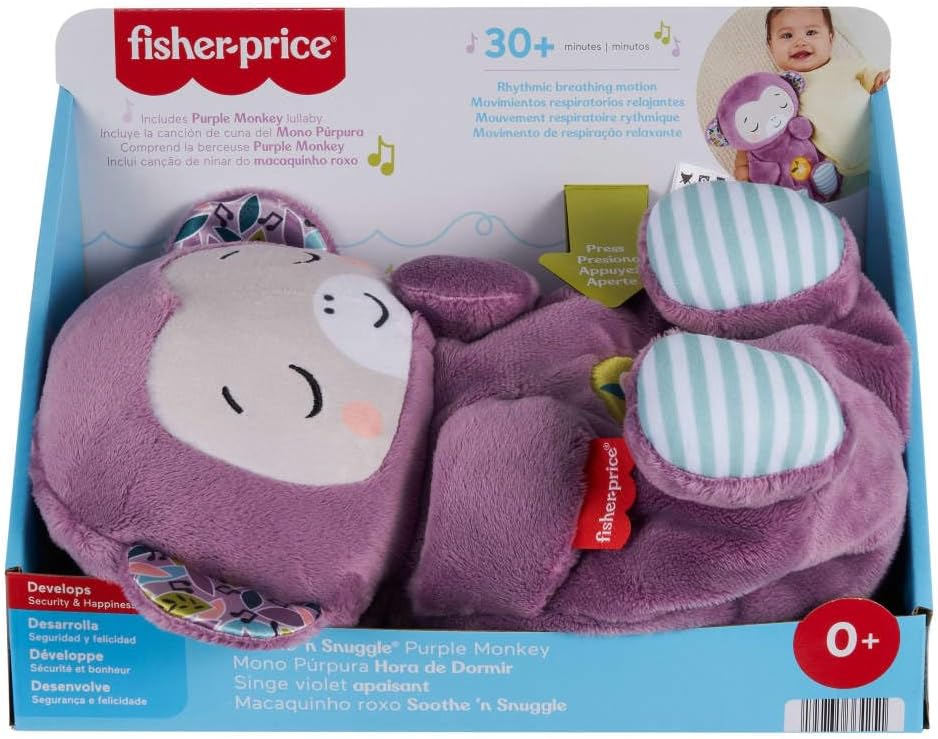 Fisher-Price Juguetes para bebés Soothe \u2018n Snuggle Mono púrpur...