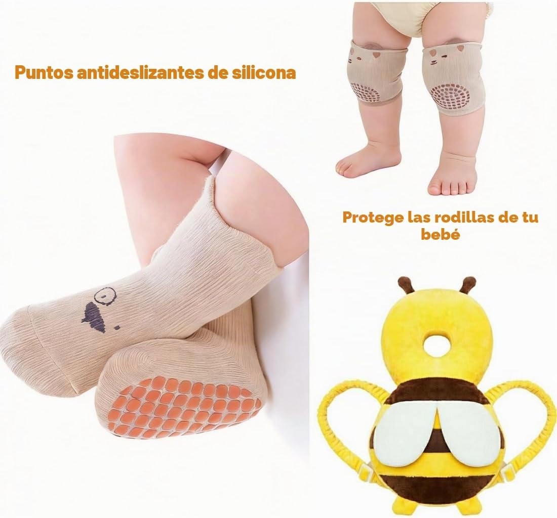 Loisdaro Protector de cabeza de bebé, mochila de protección de cabe...