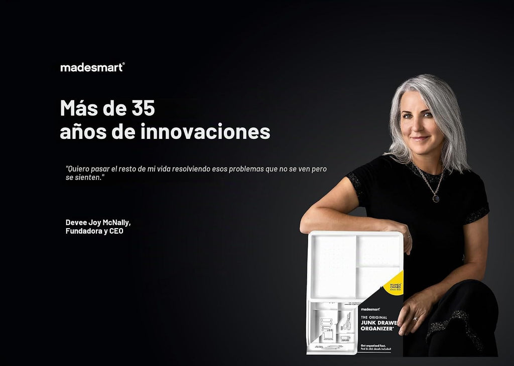 madesmart Organizador de 2 niveles, almacenamiento deslizable para...
