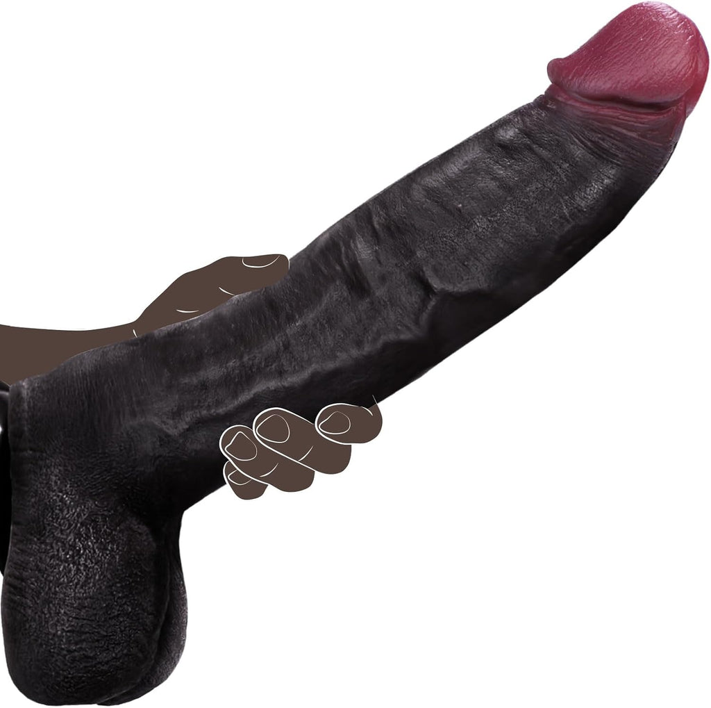 Consolador sexual realista de silicona de 11 pulgadas, consolador g...