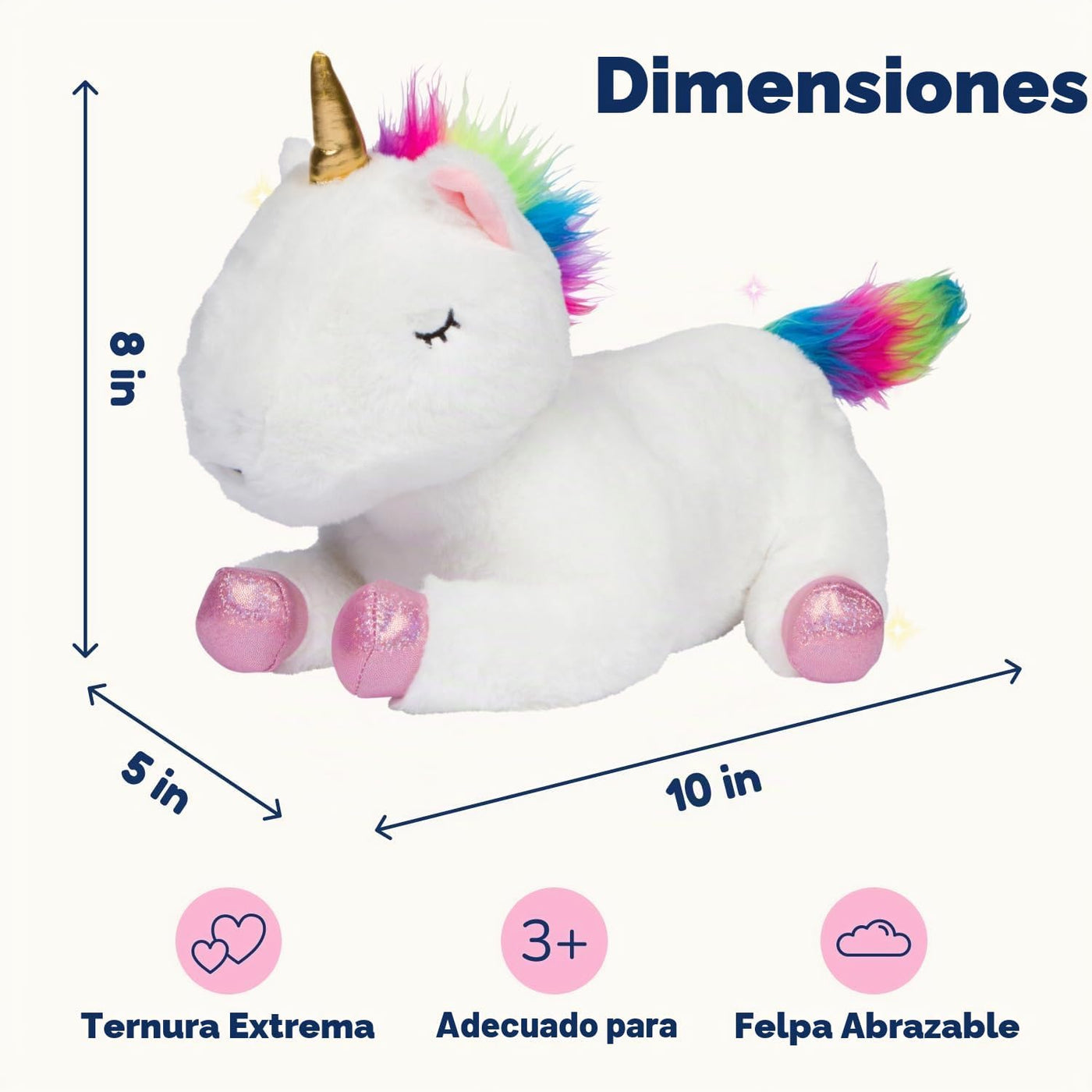 Animales de peluche de unicornio PixieCrush para niñas, juego de 5...