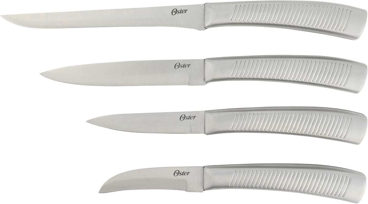 Oster Eddington Juego de 16 cuchillos de cocina de acero inoxidable...
