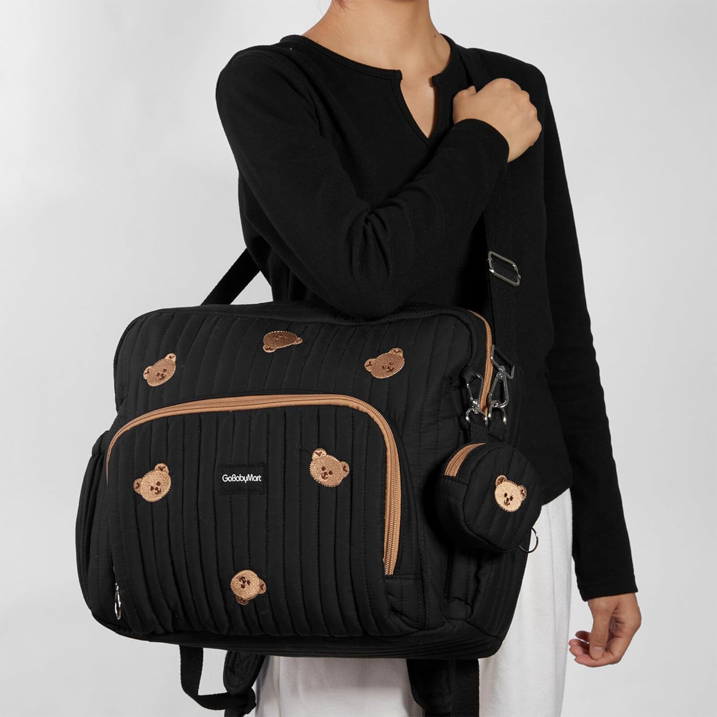 GOBABYMART - Mochila para pañales con cambiador, bolsa de viaje par...