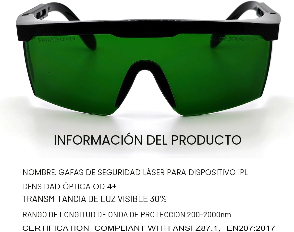 FreeMascot IPL 200nm-2000nm Gafas de seguridad láser para tratamien...