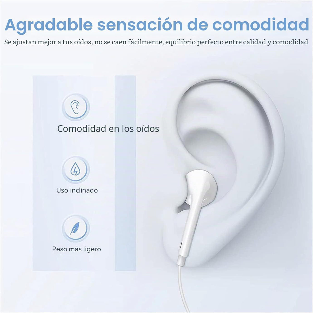 Mutsrd Paquete de 2 auriculares con cable para iPhone, auriculares...