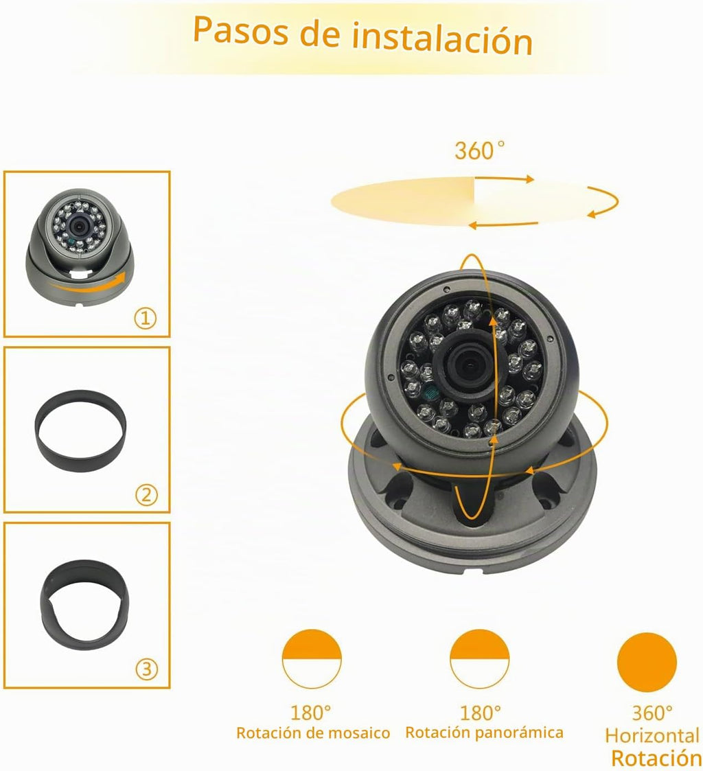 CUMCITIN - Cámara de seguridad CCTV analógica HD 1080P 4 en 1 (TVI\...