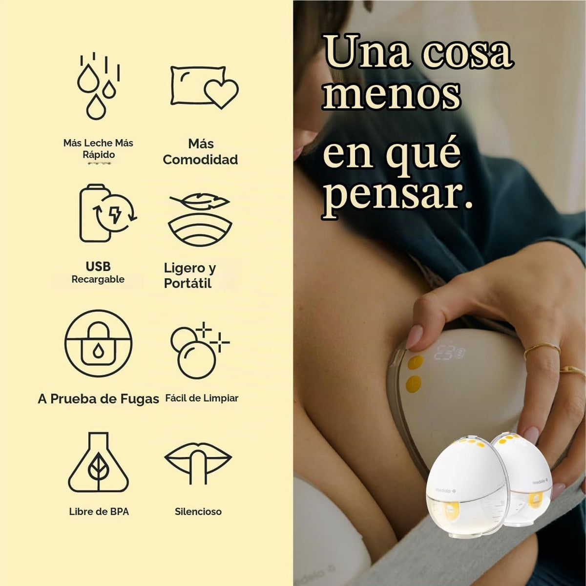 Medela Motion InBra - Extractor de leche eléctrico manos libres | T...