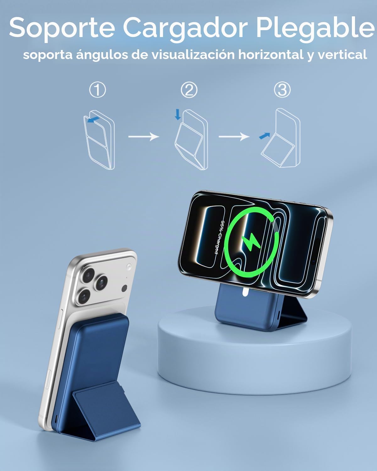 podoru para MagSafe Power Bank 10000 mAh, cargador portátil magnéti...