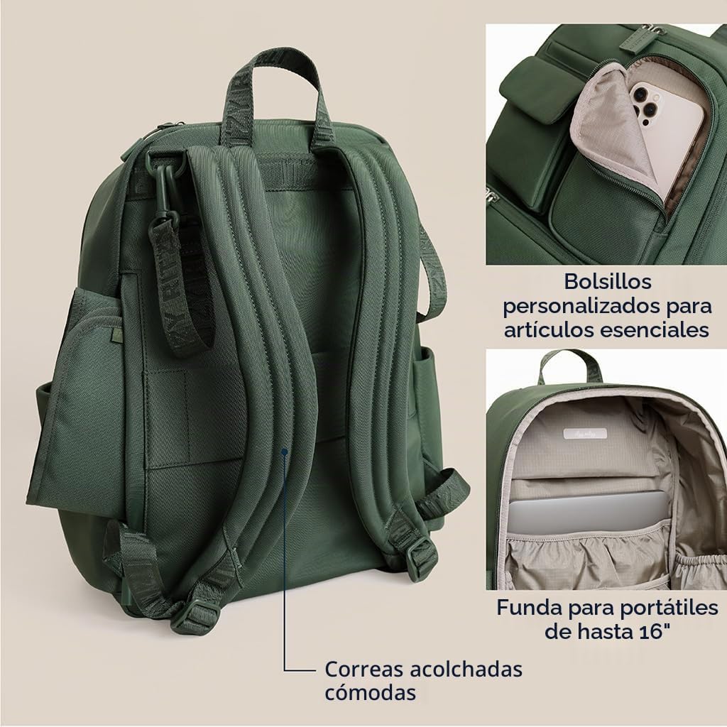 Itzy Ritzy Mochila para pañales utilitaria: cuenta con 17 bolsillos...