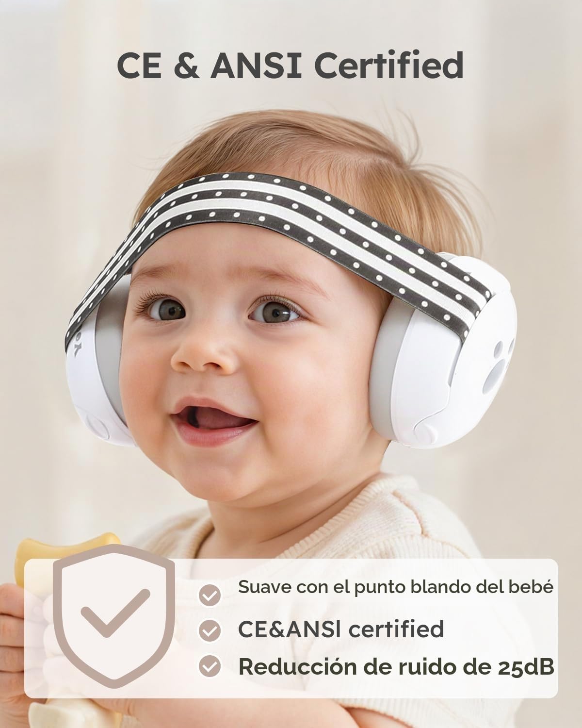 Yoofoss Orejeras para bebés Protección contra el ruido para bebés d...