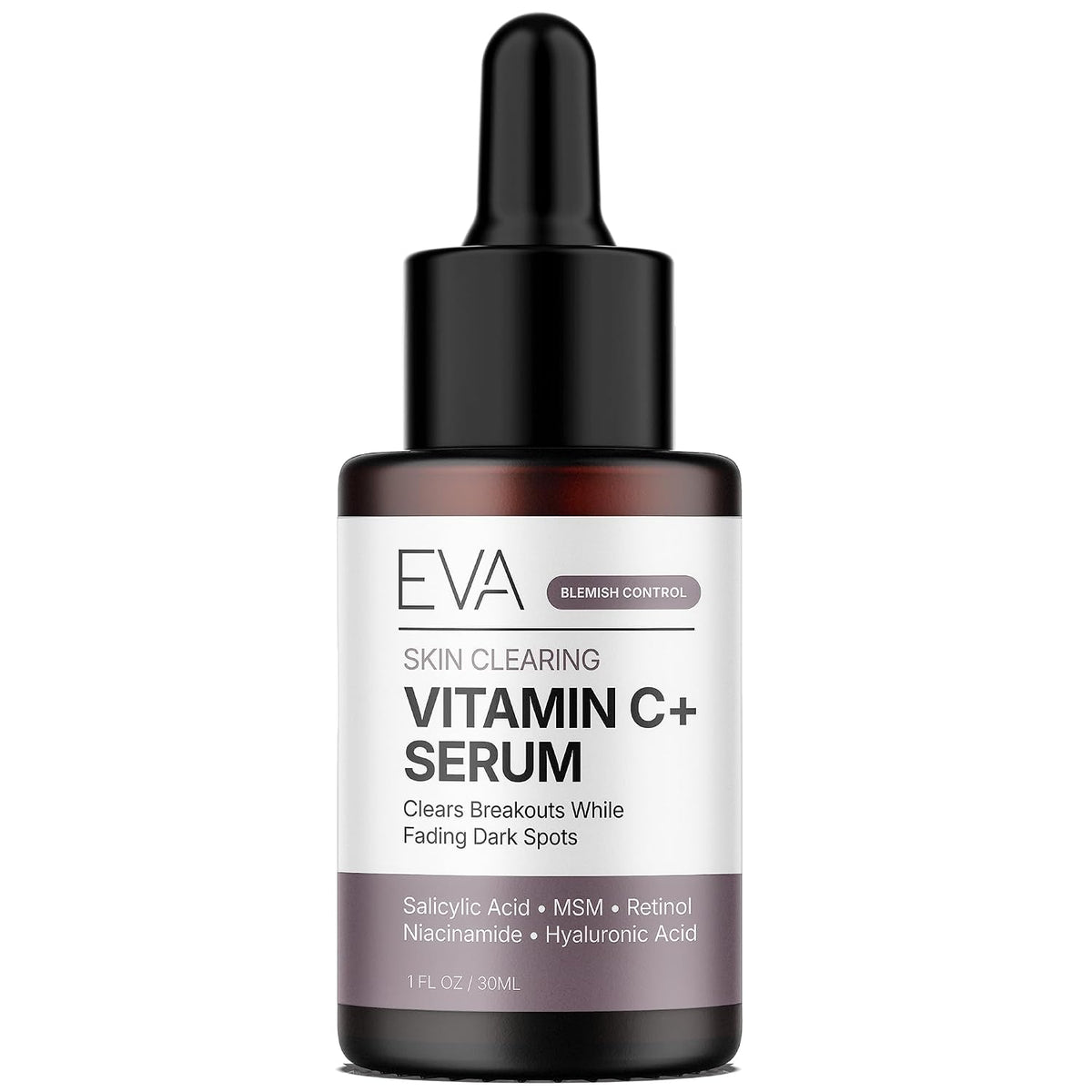 Eva Naturals Suero limpiador de piel con vitamina C, retinol y sali...