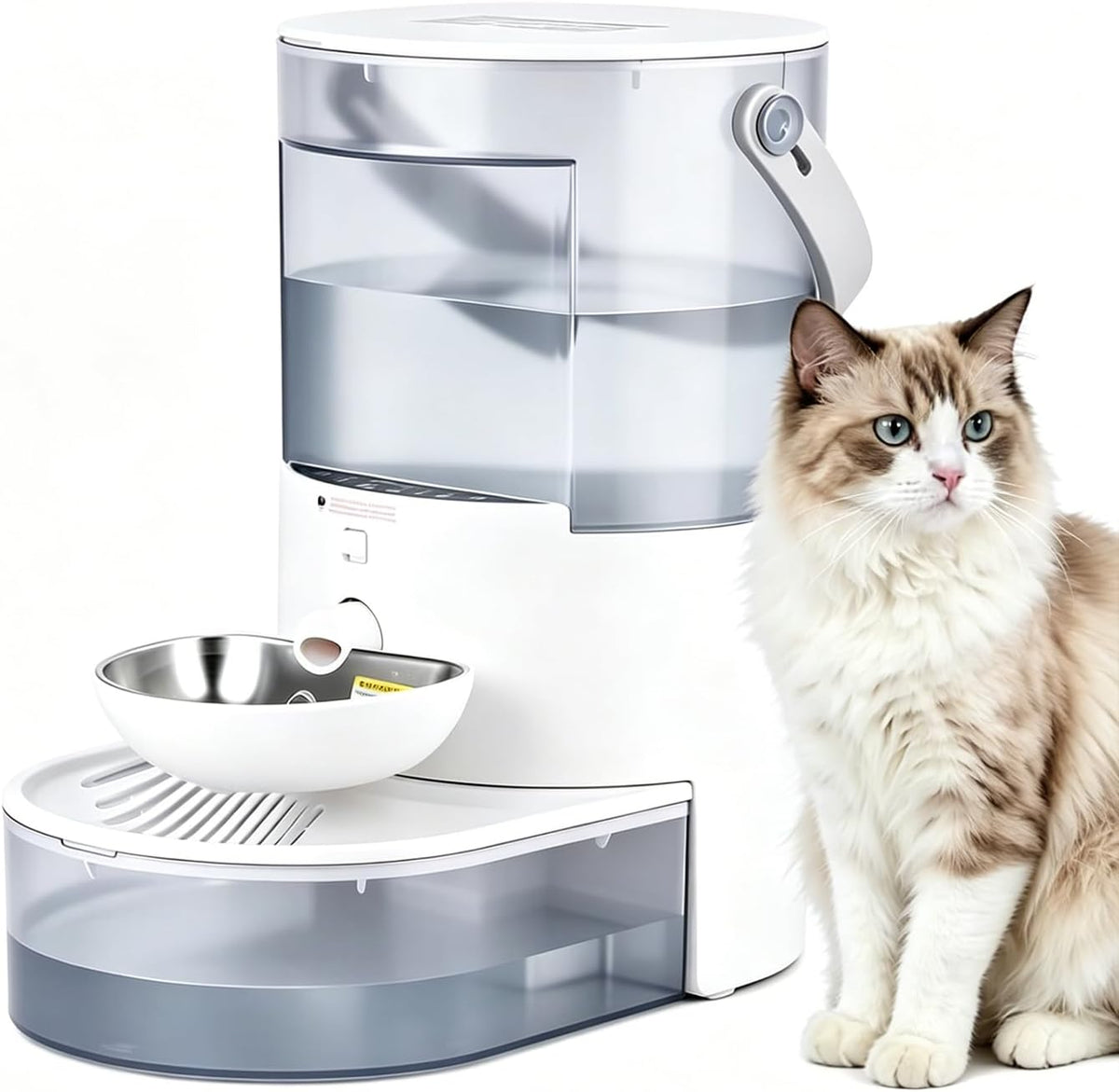 Fuente de agua inalámbrica para gatos, aguas residuales inalámbrica...