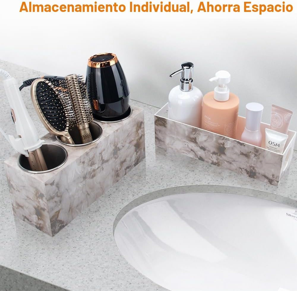 GFWARE Organizador de herramientas de pelo de mármol, almacenamient...