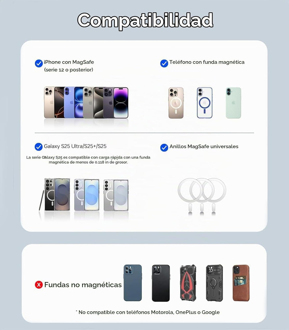 ULiXWH [0.3" Ultra Delgado] [Hecho en Aleación] para Magsafe Ca...