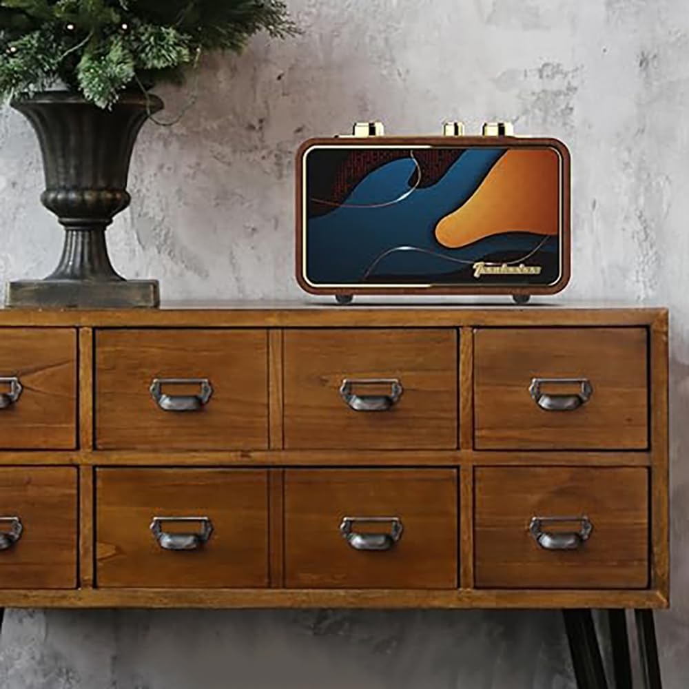 Altavoz Bluetooth retro con radio AM\/FM, portátil, inalámbrico | A...