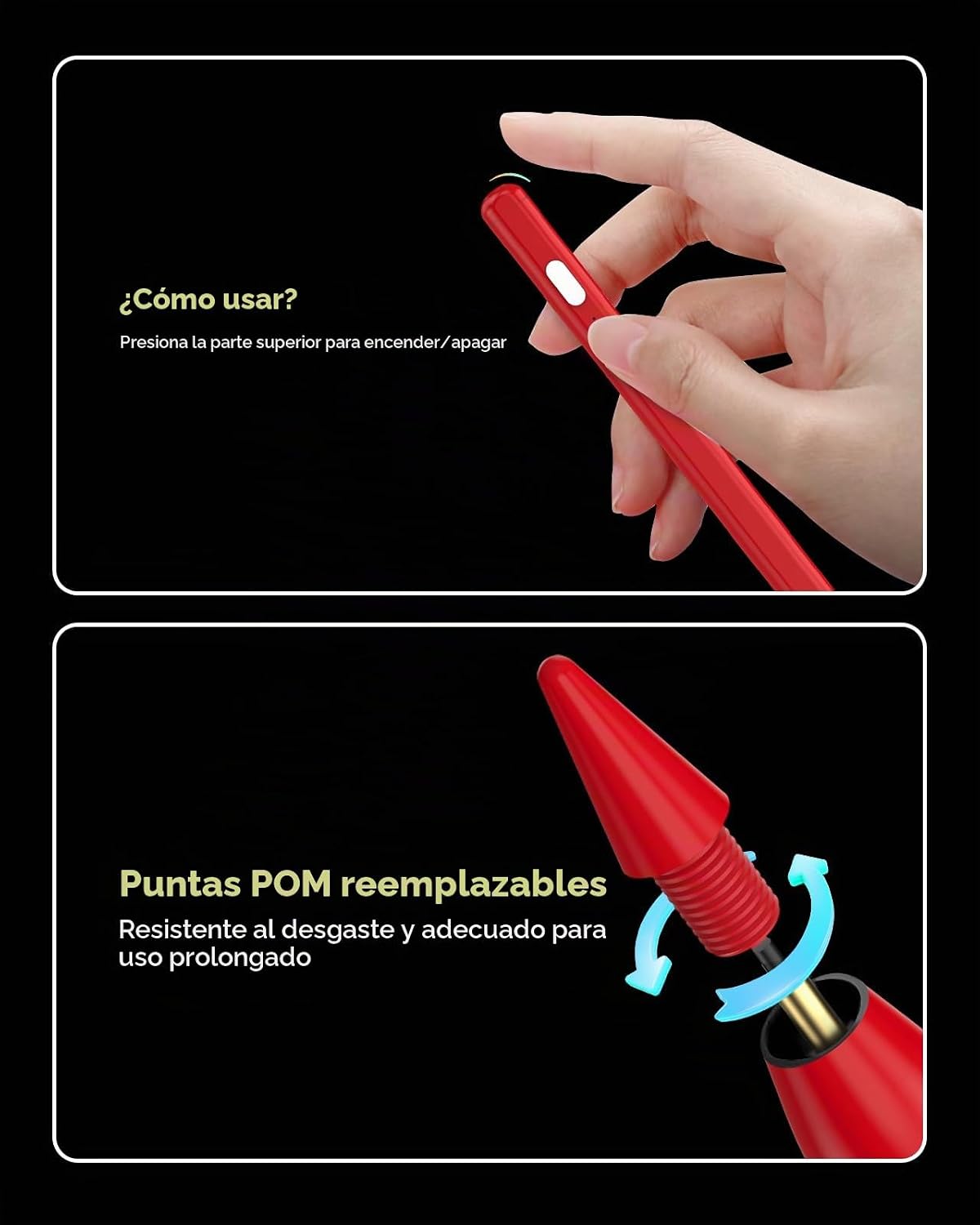 Moko Pencil para iPad (A16) de 11.ª y 10.ª generación, carga rápida...