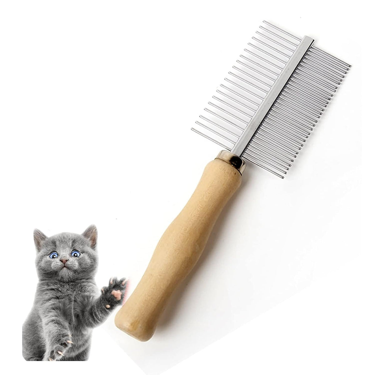 Peine para perros y gatos, cepillo de aseo de doble cara, peine de...