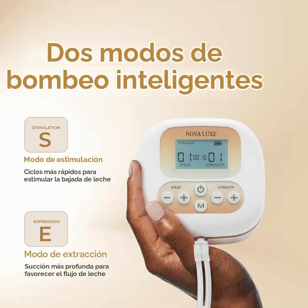 Hygeia Nova Luxe - Extractor de leche eléctrico con copas de colecc...