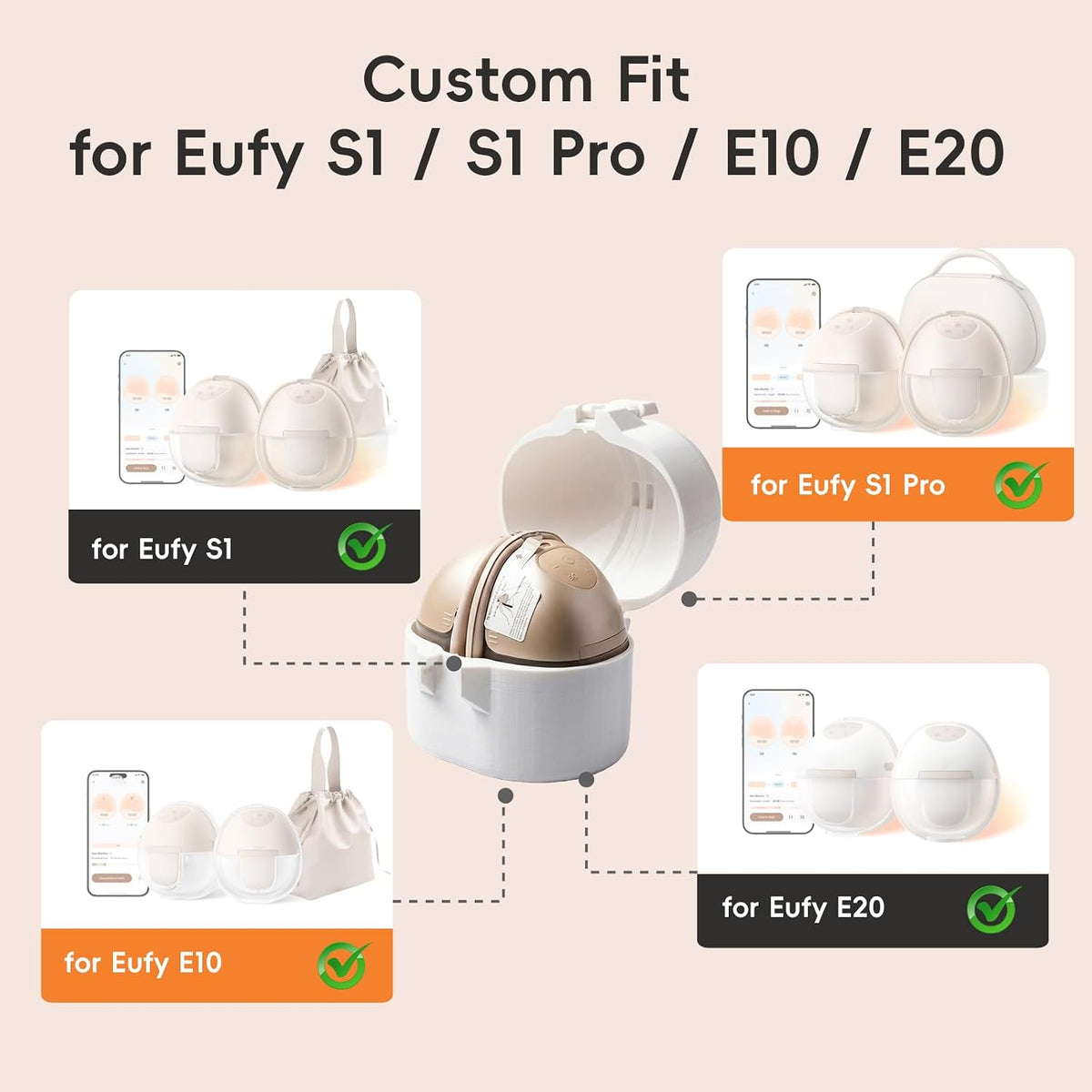 Funda para extractor de leche para Eufy S1 \/ S1 Pro \/ E10 \/ E20...