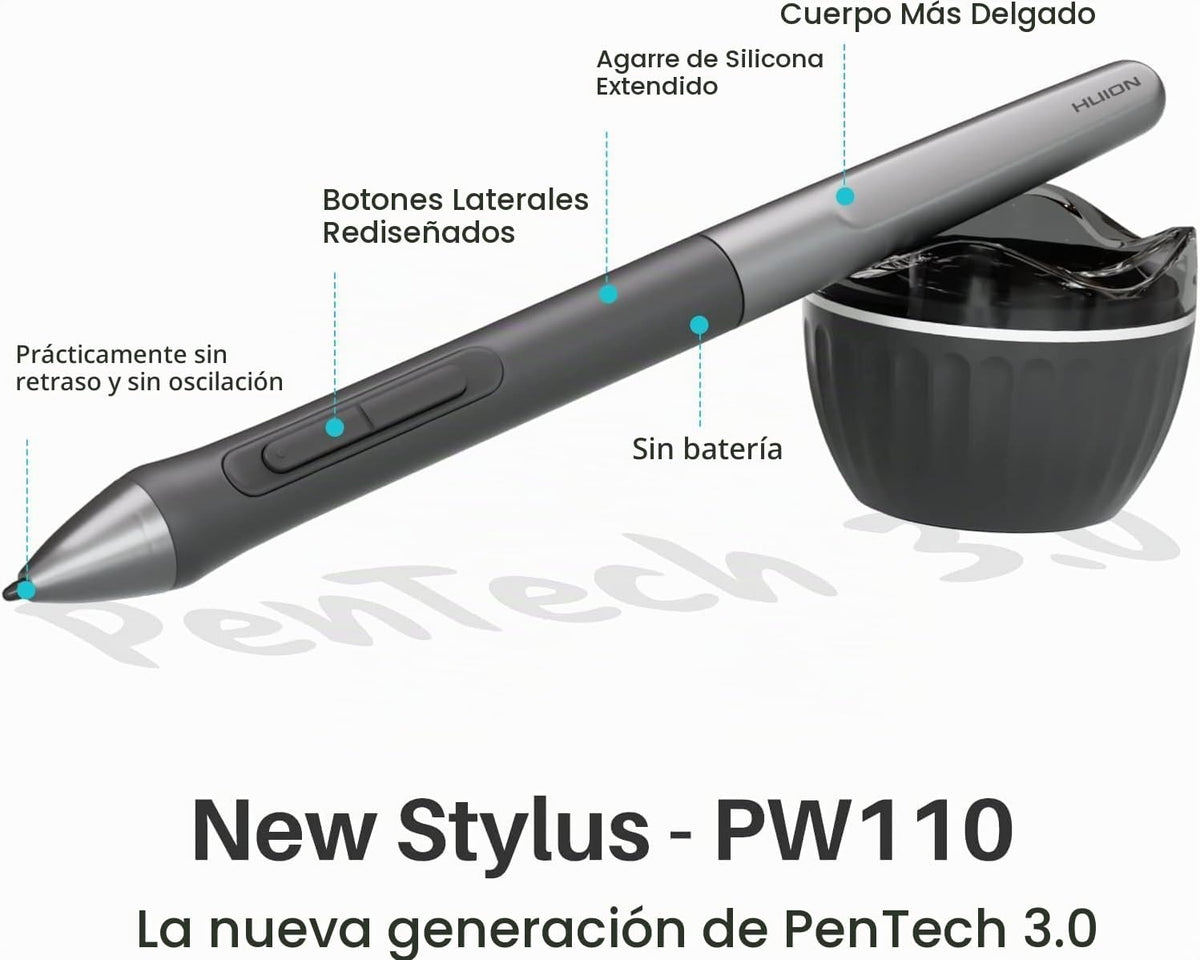 HUION Inspiroy 2 Tableta de dibujo pequeña con rueda de desplazamie...