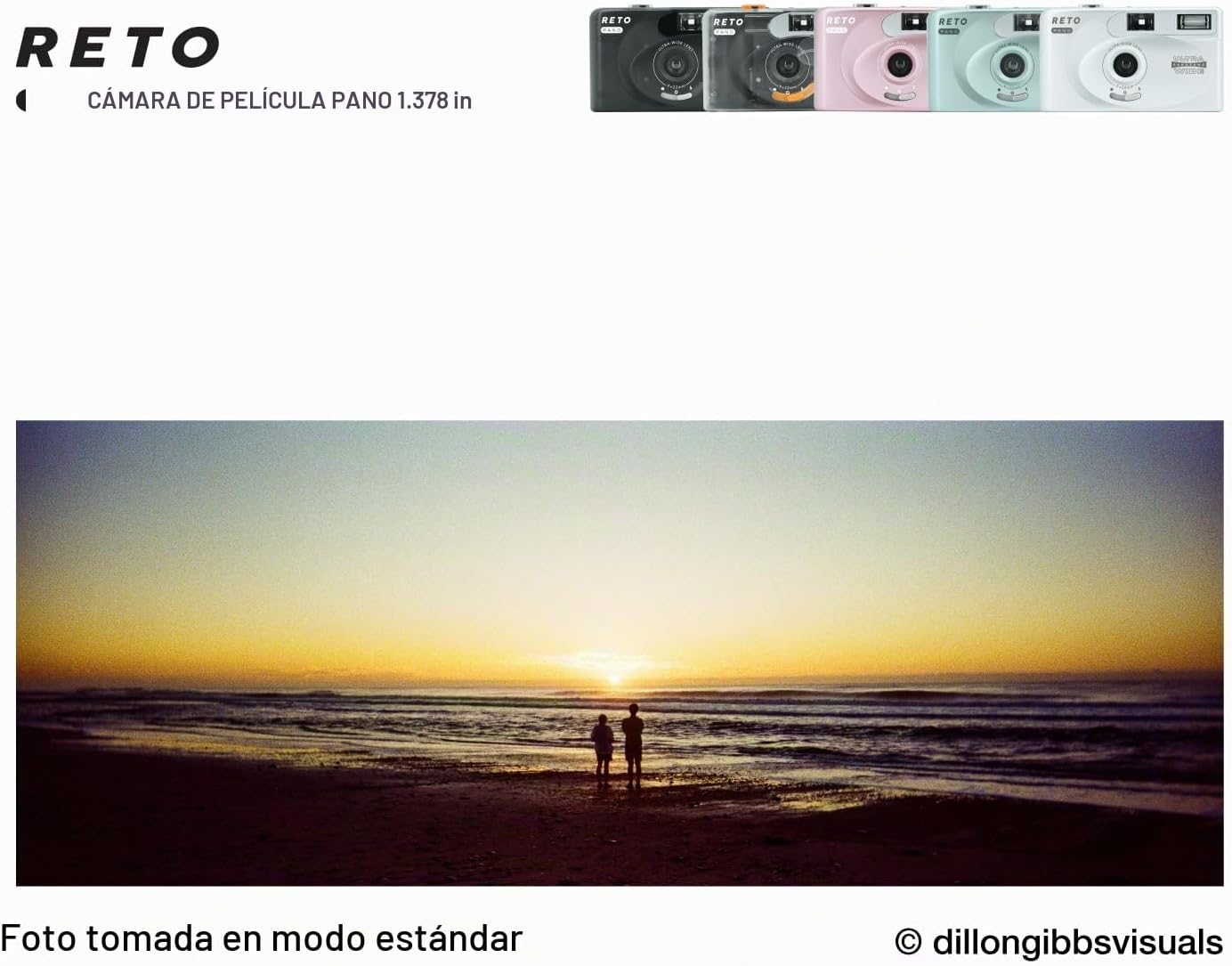Cámara de película RETO PANO de 35mm - Lente ancha de 22mm, Panoram...
